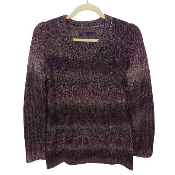 Prana Womens Sweater Size S Pullover V Neck Cable Knit Long Sleeve Top Pullover - Picture 1 of 6